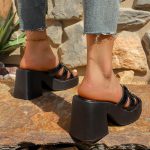 H-shaped high-heeled slippers - Image 13