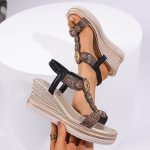 Women's Bohemian style wedge sandals with rhinestones - Image 10