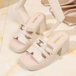 Women's Fashion High-Heeled Slippers - Image 9