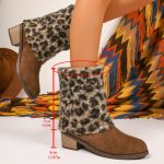 Ladies fashionable leopard print cotton boots - Image 5