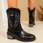 Women's Ethnic Embroidered Western Boots - Image 4