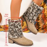 Ladies fashionable leopard print cotton boots - Image 10