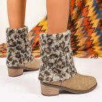 Ladies fashionable leopard print cotton boots - Image 11