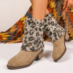 Ladies fashionable leopard print cotton boots - Image 14