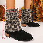 Ladies fashionable leopard print cotton boots - Image 17