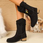 Women's Ethnic Tassel Western Cowboy Boots - Image 4