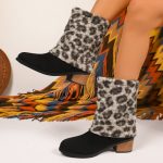 Ladies fashionable leopard print cotton boots - Image 19