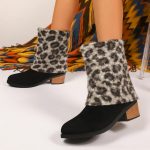 Ladies fashionable leopard print cotton boots - Image 20