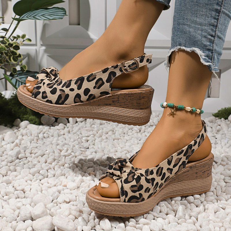 product-30 Stylish animal print wedge sandals - Image 1