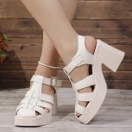 Ladies simple style Roman high heel sandals - Image 3
