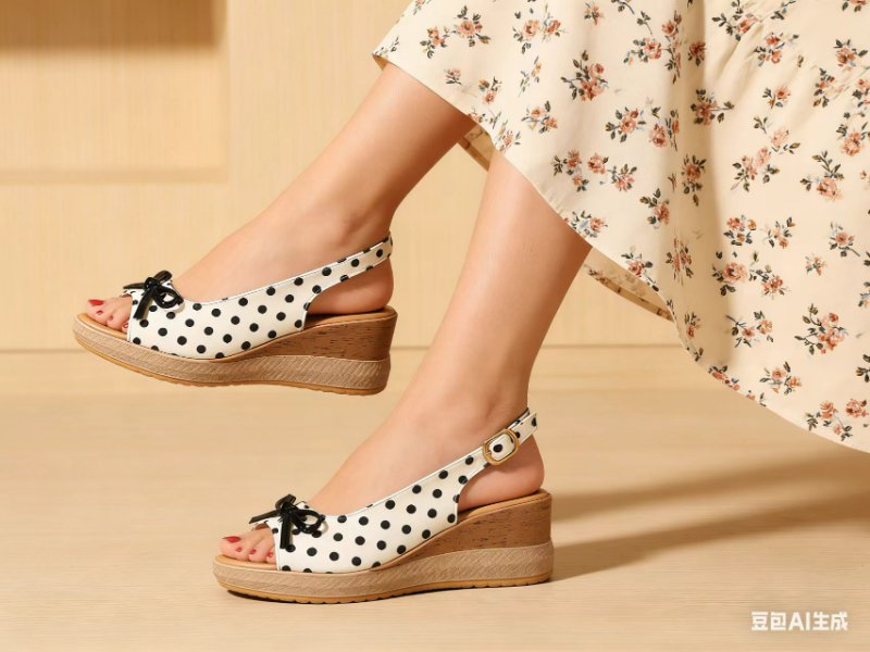 product-03 Women's bow polka dot high heels - Image 1