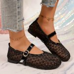 Women's flat ballet mesh shoes - Image 2