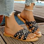 Women's polka dot lock flat slippers - Image 2