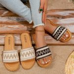 Women's ethnic style flat slippers