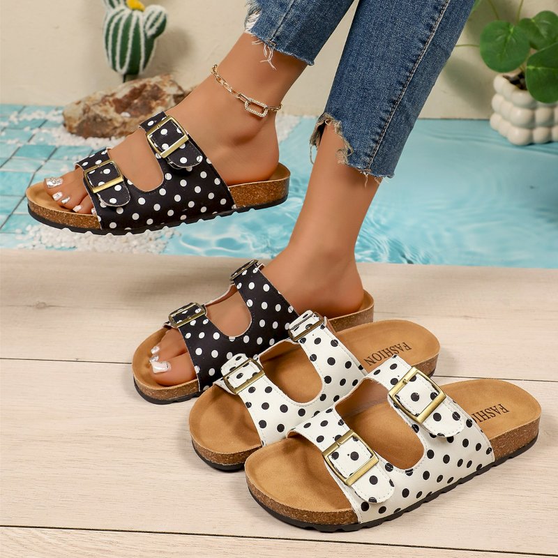 product-05 Women's polka dot Birkenstock slippers - Image 1