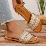 Women's ethnic style flat slippers - Image 3