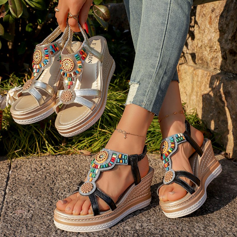 product-07 Women's Bohemian Wedge Sandals - Image 1